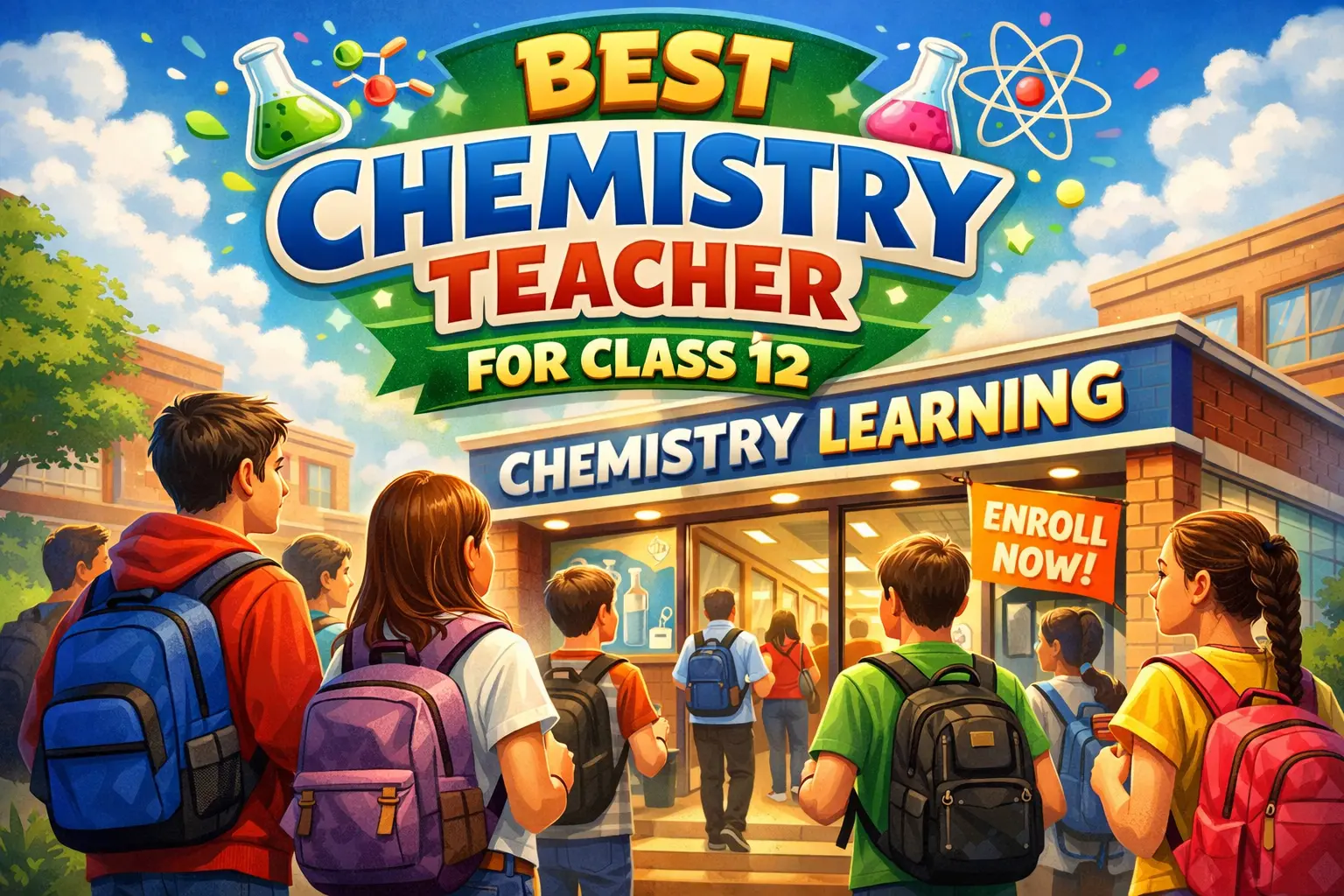 Student studying Class 12 chemistry notes and diagrams